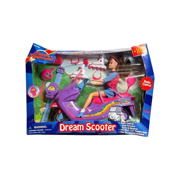Vintage 2002 Patti’s Playworld Dream Scooter RC Barbie Doll Accessory Set Rare - Picture 1 of 9